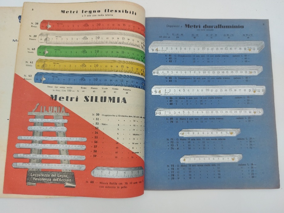 Misure metriche, istrumenti per ingegneri, geodesia meccanica A. Ferrero & C, Torino (catalogo commerciale)